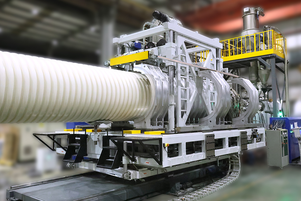 LSBP-1500 PVC双壁波纹管挤出生产线